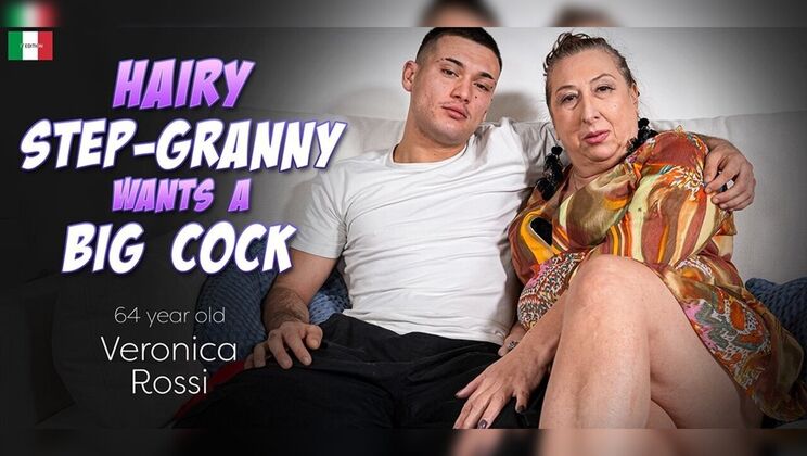[Mature.nl] - Veronica Rossi: Horny Step-Grandma Begs for Hard Young Cock
